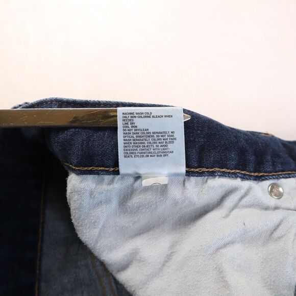 Uniqlo Red Line Selvedge Men's Slim Straight Low Rise Denim Blue Jeans 35Wx31L - Picture 7 of 13